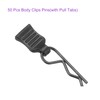 DMiotech 50Pcs Body Clips Pins with Pull Tabs, Black Universal