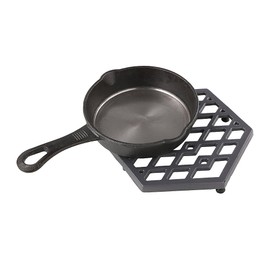 Black Cast Iron Trivets Grey Metal Enameled Trivet Mat Hot Dish Pads for Kitchen Table, Hot Dishes, Pots, Pans Dining - Heat Resistant to 1472°F - Kitchen Decor Trivets, Grey