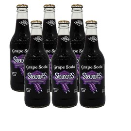 Stewarts 12 oz Glass Bottle Soda (6 Pack Total of 72 Oz) (Grape Soda)