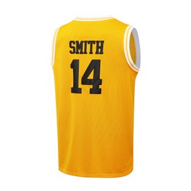 Smith #14 Bel Air Academy Fresh Prince Basketball Jersey Embroidered Yellow
