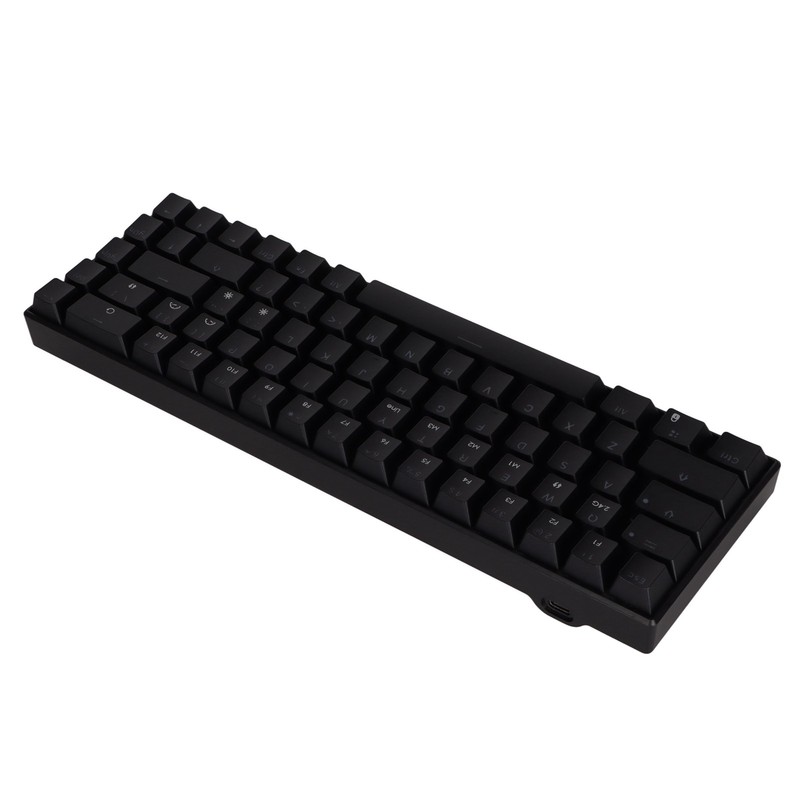 Keyboard 68 Key White Light Three Mode Black Mechanical Keyboard