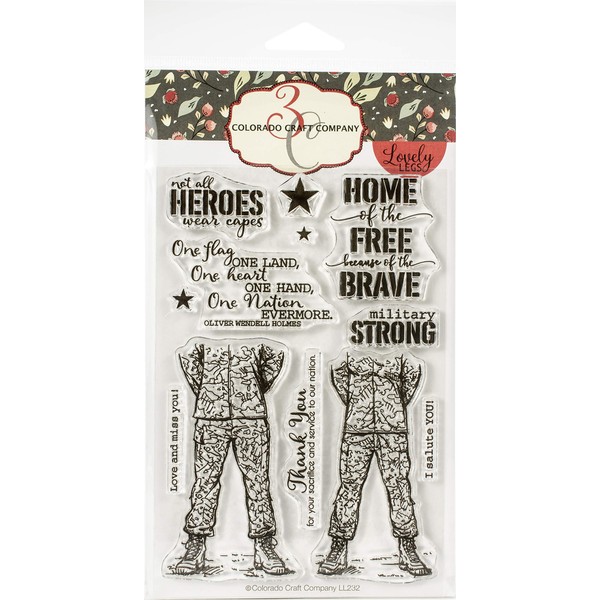 Colorado Craft Company Colorado Clear Stamp, Military Strong-Lovely Legs