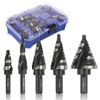 PLATINUMEDGE Step Drill Bits Set, 5 Pcs High Speed Steel