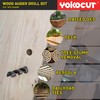 YOKOCUT 1-1/2" x 12" Auger Drill Bit for Wood, Hex