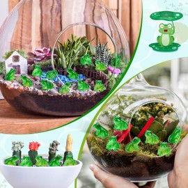 SYOZPXY 60 Mini Resin Frogs, Miniature Green Resin Frog Statues, Realistic and Cute Resin Frog Animal Models for Craft Decorations