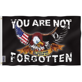 Anley Fly Breeze 3x5 Ft POW/MIA Flag - Vivid Color and Fade Proof - Canvas Header and Brass Grommet - You are Not Forgotten 3 X 5 Ft