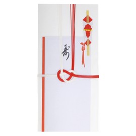 Suzuki Shikko Festival Bag, Married and Wife Paper, Red and White, No Cover, 5 Sheets