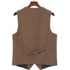 Garqia Clyon Hunting Aged Mens Tweed Vests Herringbone Waistcoats Retro