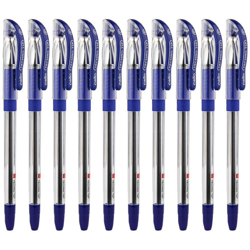 1 X 10 Cello Technotip PEN Top Ball Point 0.6