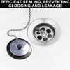 Universal bath plug with Stainless Steel Chain, bath plug replacement,