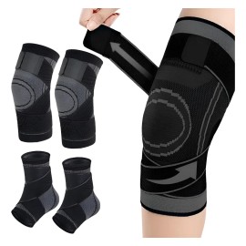Rodilleras Y Tobillera Deportivas Elásticas Compresion Gym                                                                                            