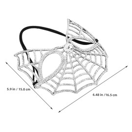 Mask Accessories Fantasy Decoration Perm and Dyeing Cape Artificial Decorations Decoration Eggs Accessory Dolls Fake Eggs Rhinestone Mask Dazzling Mask Rhinestone Face Mask Silver Healvian