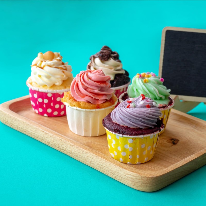 sourcing map Mini Cupcake Liners for Baking Cupcake, 50Pcs Cupcake