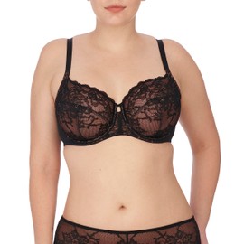Natori Women's Statement Full Figure Underwire Bra, Black/Cafe, 38DD
