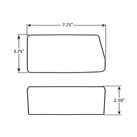 Innovative Lighting Under 80" L.E.D. Rectangular Tail Light - Right Side - (281-4400)