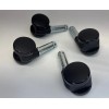 SHEPHERD CASTER Nylon Swivel Stem Rolling Casters 1.25" Wheels New