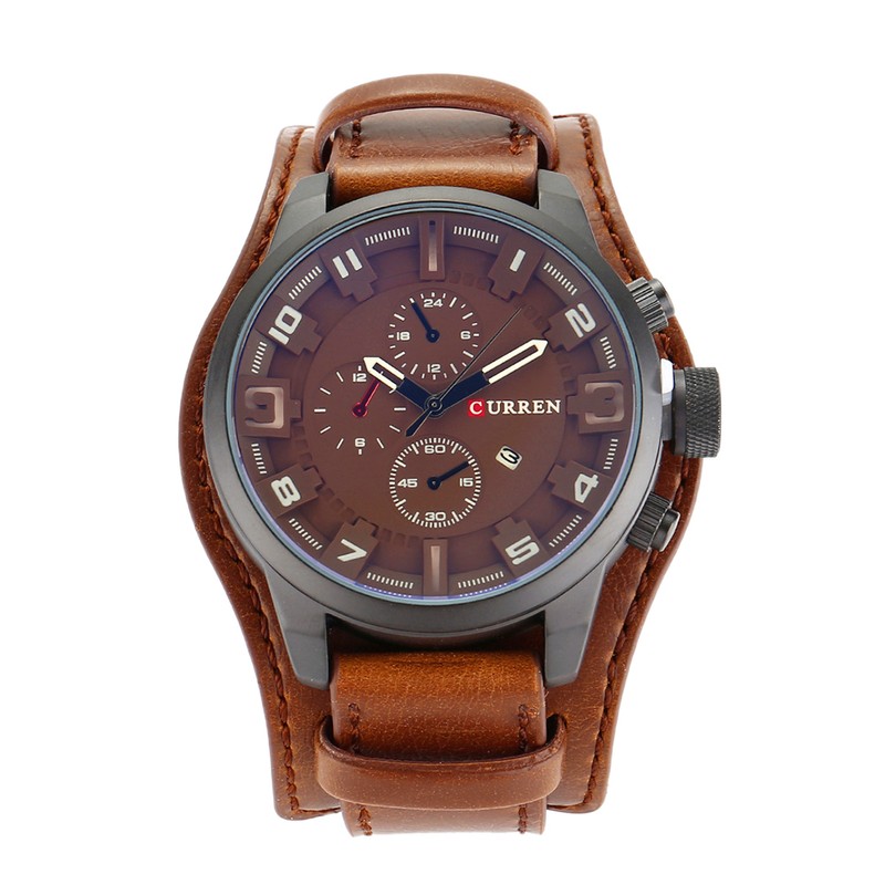 Curren Men Sport Quartz Watch Fashion Calendar Watches Big Dial