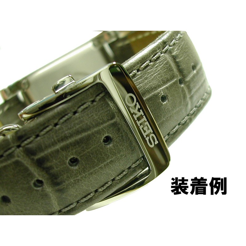[セイコー] SEIKO 尾錠巾18 mm Dバックル プッシュ式 SEIKOロゴ入り 銀色