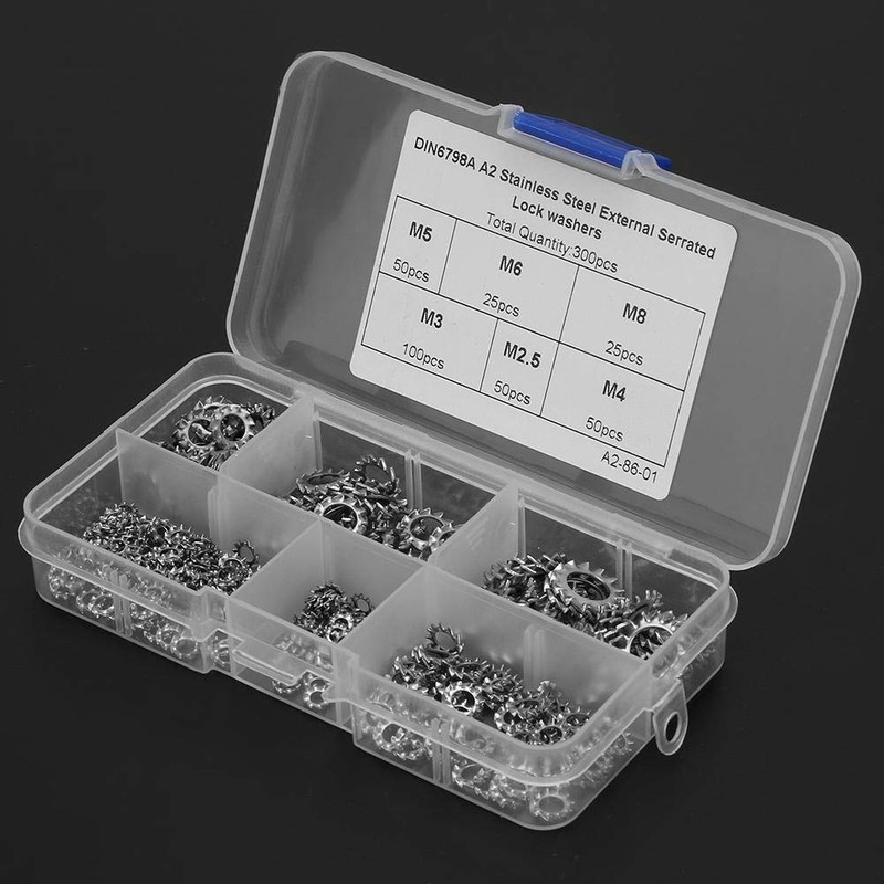 300pcs/set External Dental Lock Washers M2.5 M3 M4 M5 M6