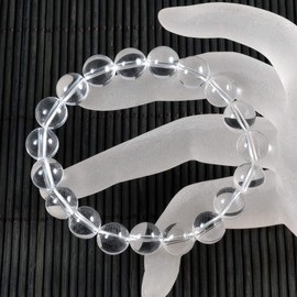 AD Beads Natural Gemstone Round Beads Stretch Bracelet Healing Reiki 10mm (Clear Quartz)