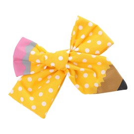 Teacher Hair Clips | Cute Yellow Pencil Bow Hair Clips,Hair Accessory Styling Decorations, Cute Bow Hair Clips for School Kindergarten