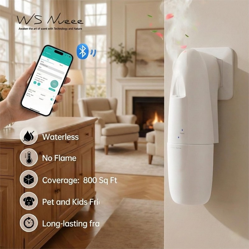WSNUEEE Plug in Smart Waterless Diffuser, Coverage up to 500