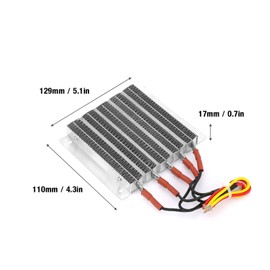 1000W Heater Thermostat 36V 48V PTC Ripple Heating Plate Thermistors Heater Housing Constant Temperature with Cable(48V 1000W)
