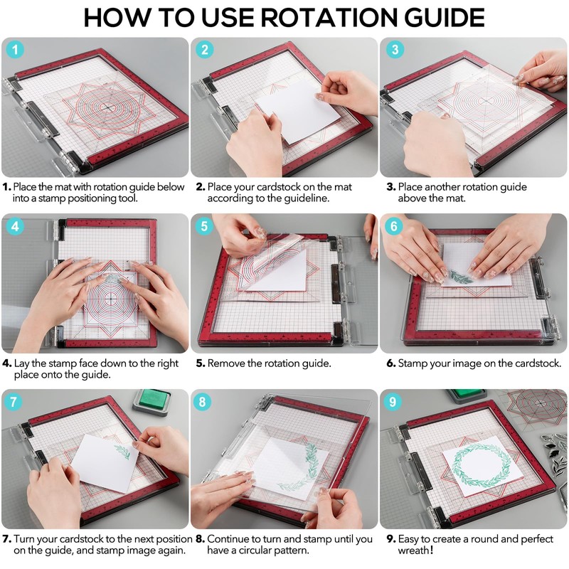 OTCRAFT 3Pcs/Set 4.75x6inch Multi-Use Non-Slip Sticky Mats Fit in Stamp