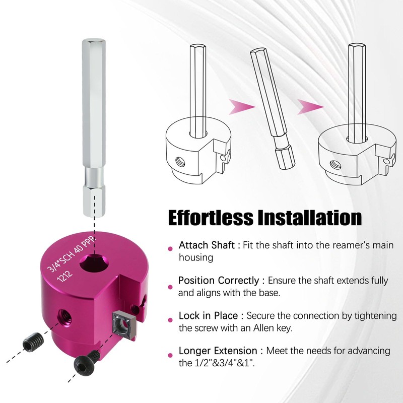 PVC Pipe Reamer Kit 1 PCS 3/4"(PPR75) for SCH 40