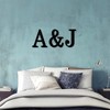 Resama 11'' Black Metal Letters for Wall Decor, Visual 3D