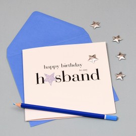 Claire Giles Hearts and Stars Happy Birthday Husband Card
