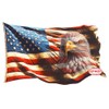 Ghosted Eagle American Flag Decal, Patriotic Car Sticker (12" x