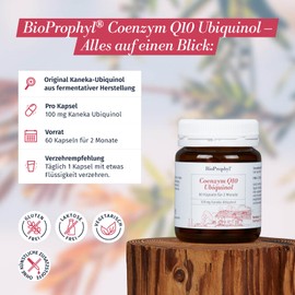 Biop Rophyl® Manufactured Coenzyme Q10 – Pure, High Quality Fermentativer Q10 – 60 Vegetarian Capsules, , ,
