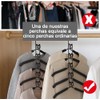 Ganchos para Ropa, 2 Piezas Ganchos para Pantalones Multicapa Desmontable