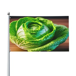 Bright Cabbage Print Garden Flag,Outdoor Decorative Banner,Lawn, House, Patio And Wall