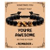 MOOGEEN Inspirational Gifts for Men Tiger Eye Beaded Bracelets Sometimes