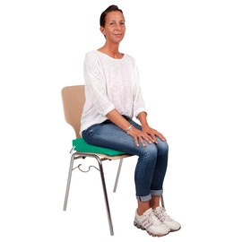 Sport-Tec Seat Wedge Cushion VB 120 Seat Cushion Orthopaedic Wedge Cushion with Faux Leather Cover, Car Seat Cushion, Office Seat Cushion, Seat Wedge