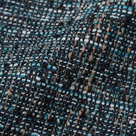 Quarter Report Rustic Warm Cushion Cover, Melange Turquoise, Approx. 17.7 x 17.7 inches (45 x 45 cm), Mixed Style, Simple, Zipper Type [Made in Japan]