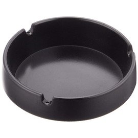 Nagao 0836-061 Echo Metal Melamine Ashtray (90φ), Set of 12, Black