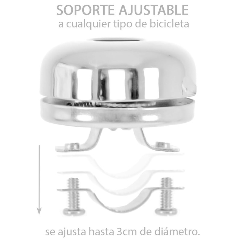 Simplbikes Timbre Campana Bicicleta Ring Ding Alto Volumen Cromado