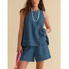 Tomosc Womens 2 Piece Lounge Set Casual Summer Outfits Sleeveless