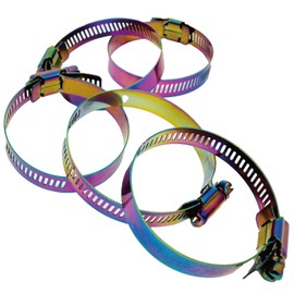 morytrade Stainless Steel Bands, Set of 5, SUS304 Hose Clamp Fasteners (1.6 - 2.5 inches (40 - 63 mm), 5 Pieces