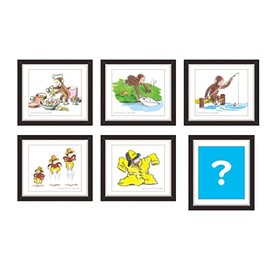Toshin Pack Curious George Frame Magnet (Curious George Vol.1) CG-GM501