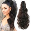 Dcbaboo Ponytail Hairpiece Braid Extension with Clip, Wavy Long Ponytail