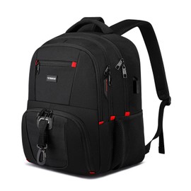 YIORMIOR Backpack Men's School Backpack Boys Teenager Backpack Work Waterproof Business Daypacks Large with USB, Black (black 2)