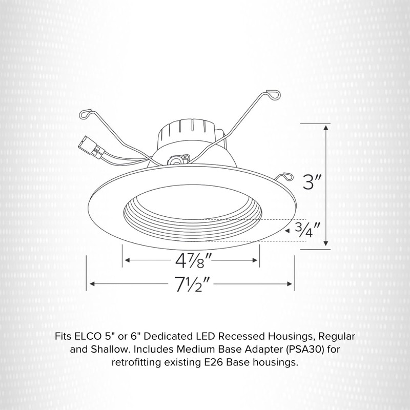 ELCO Lighting EL 61030W 5&6" 12W LED Insert 750LMN CRI90