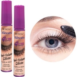 GAERO GLOBAL SOLUTION Rimel Mascara para Pestañas Maxi Volumen Silicon Prose by Gaero Shop Kit de 2 Piezas 13 Gr Cada Una 4 en uno Color Negro Formula Contra Agua