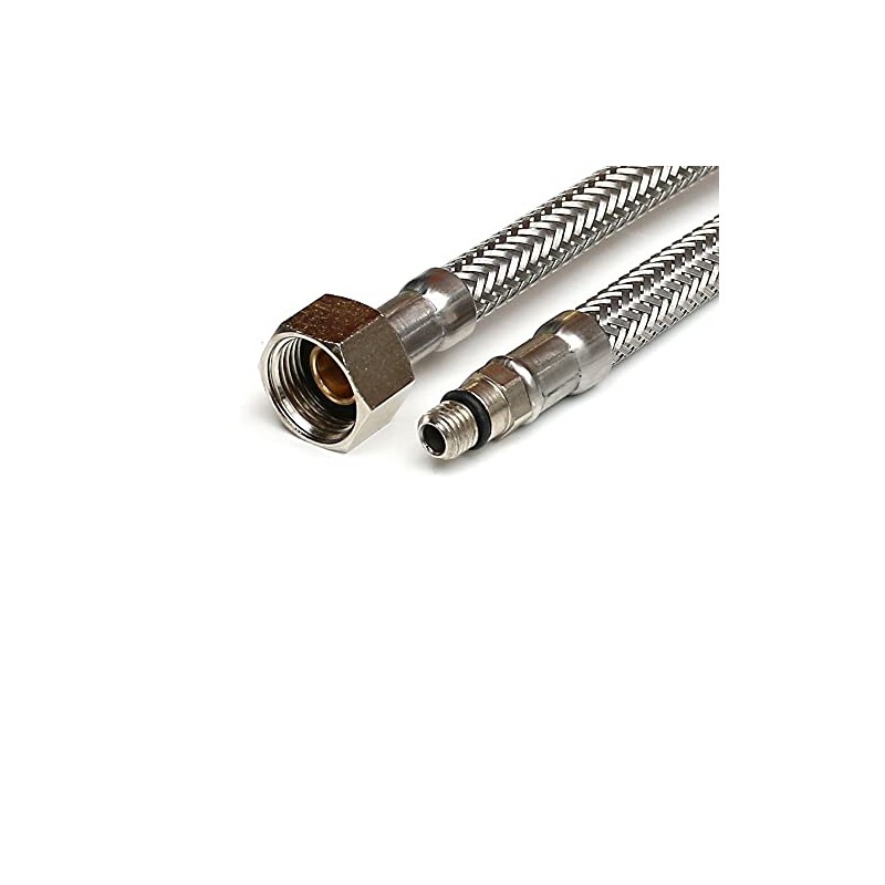 Reinforced hose 3/8 inch nut x male thread M8 x