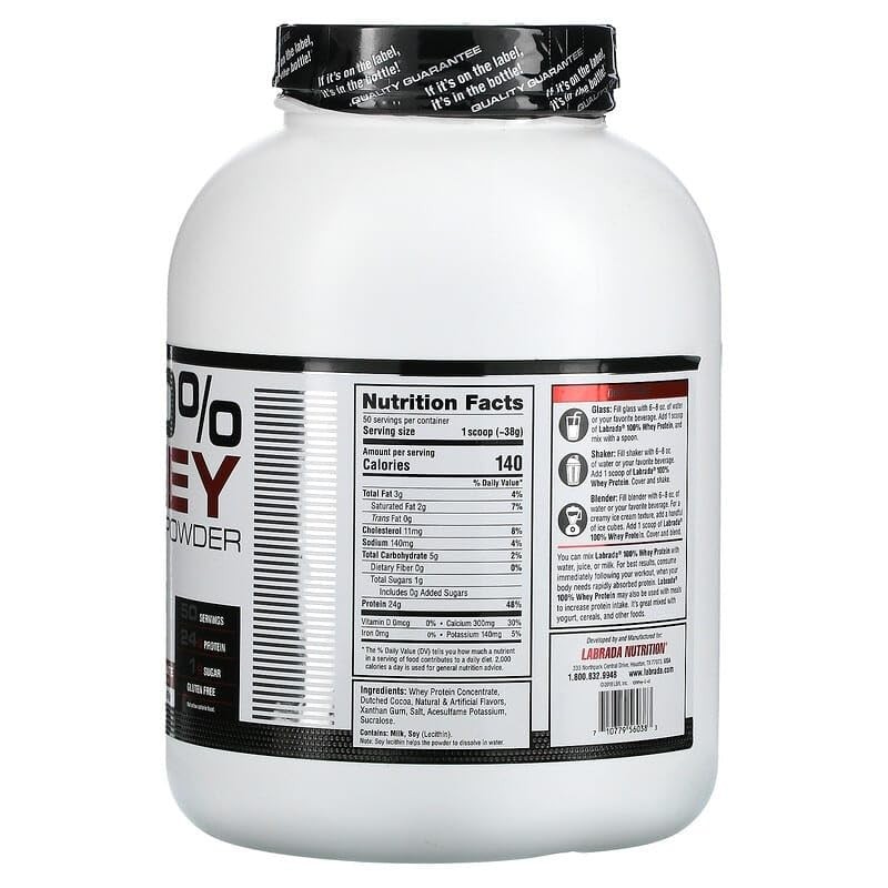 Labrada Nutrition 100% Whey Protein Chocolate 4.13 Pound
