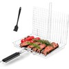 BBQ Fish Grill Basket for Outdoor Grill, Stainless Steel Vegetable